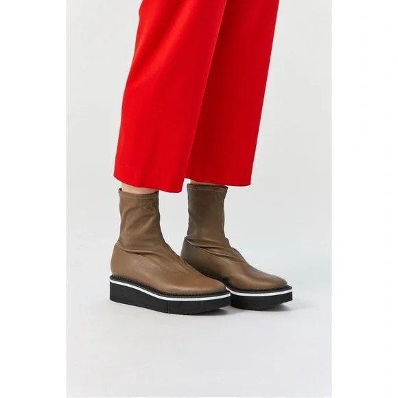 Clergerie Paris Berta Leather Flatform Boots Size 37 NWOB - Picture 9 of 12